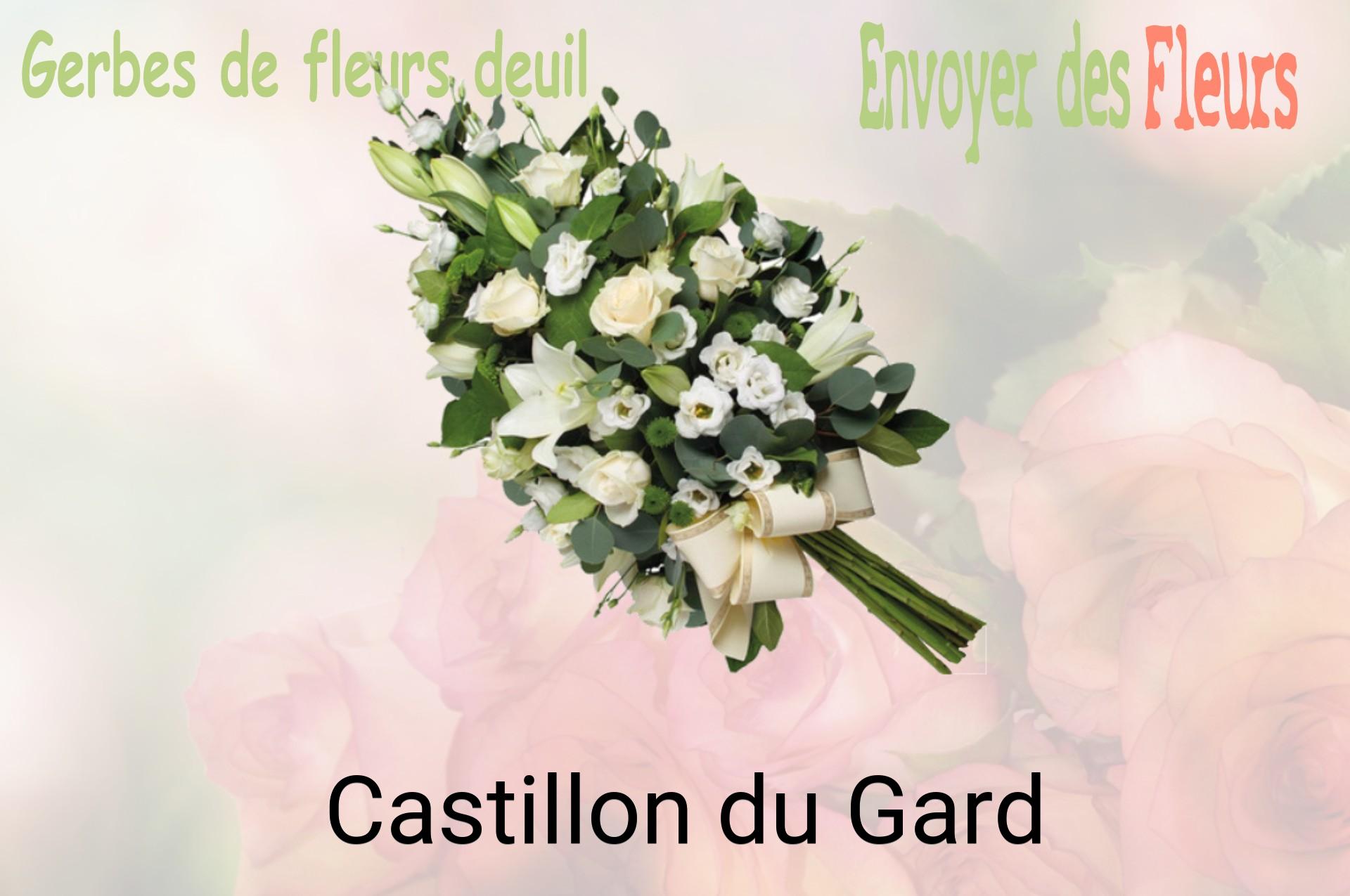 Gerbe de fleurs de deuil livrée à Castillon-du-Gard